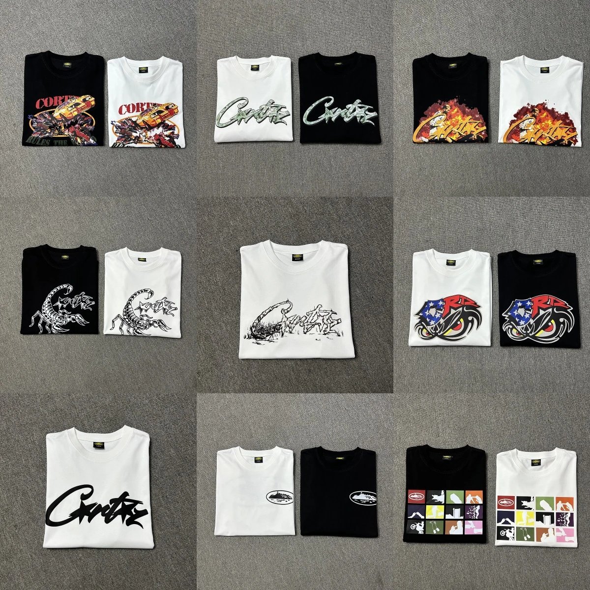 Corteiz Graphic Print Streetwear T-Shirt Multicolor
