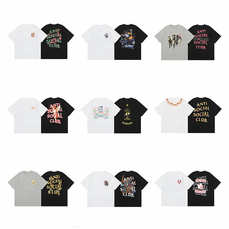 Anti Social Social Club ASSC Graphic Print Streetwear T-Shirt Multicolor