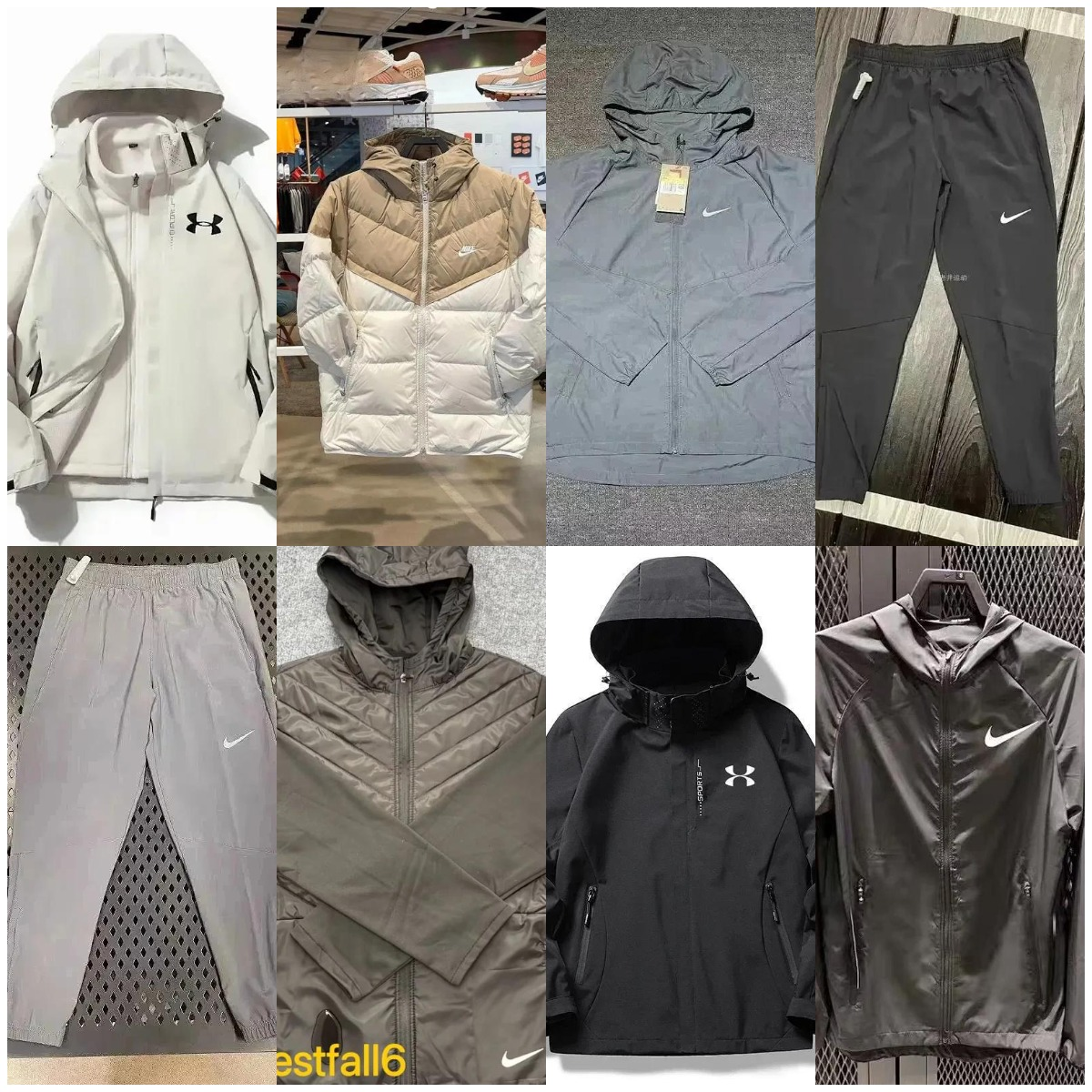 Nike Sportswear Collection Athletic Jacket and Pants Set Black and Gray