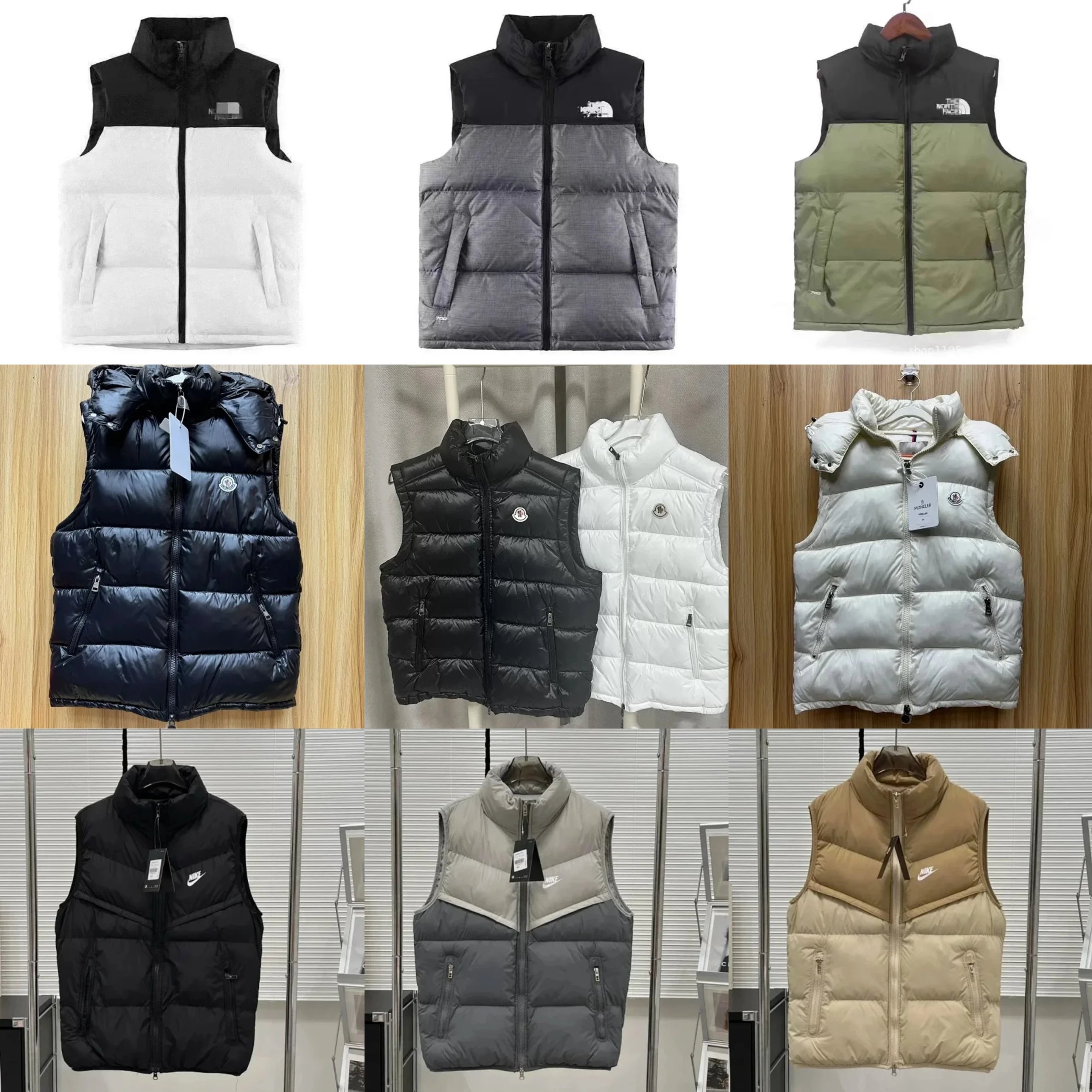 Moncler Gui Gilet Puffer Vest Black White