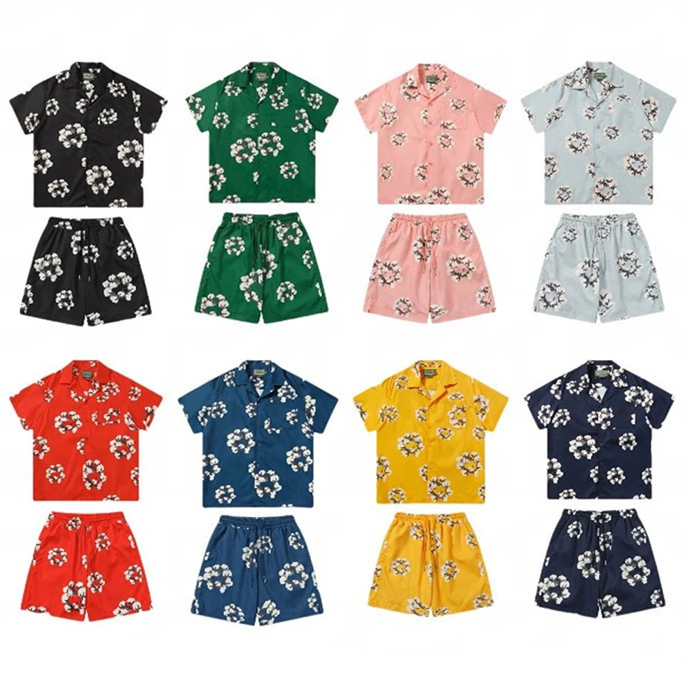 Design Floral Print Casual Matching Set Multicolor