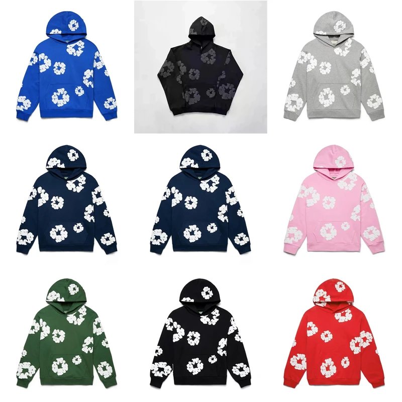 Broken Planet Flowers Oversized Hoodie Multicolor