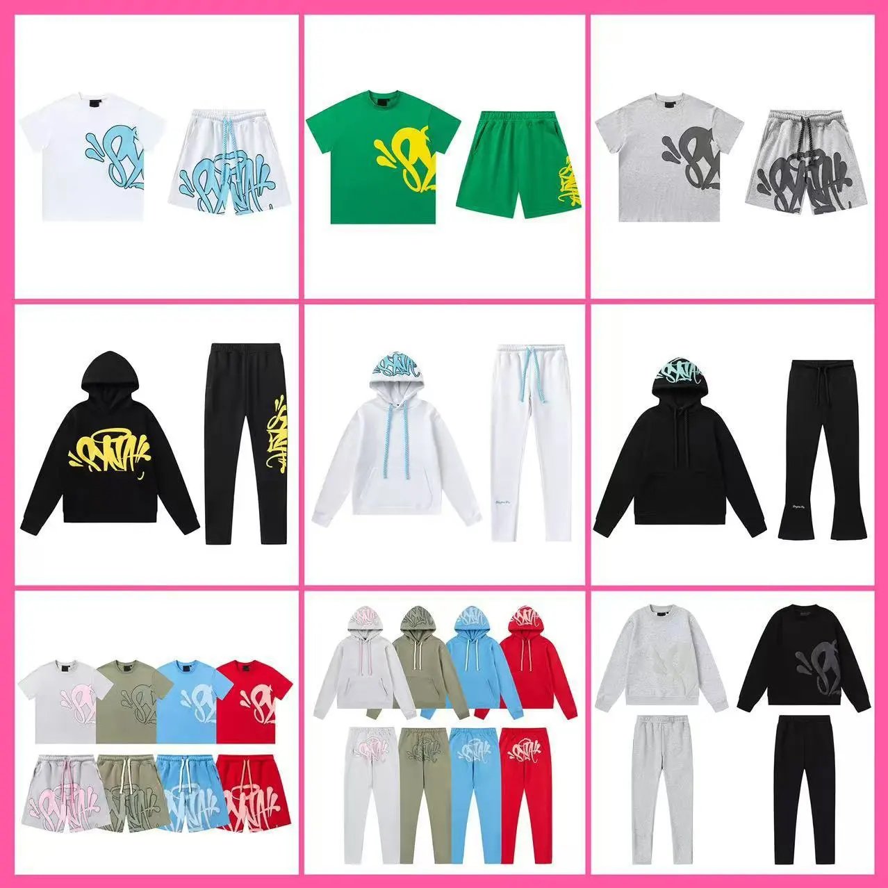 Syna World Syna Graffiti Print Streetwear Matching Set Multicolor