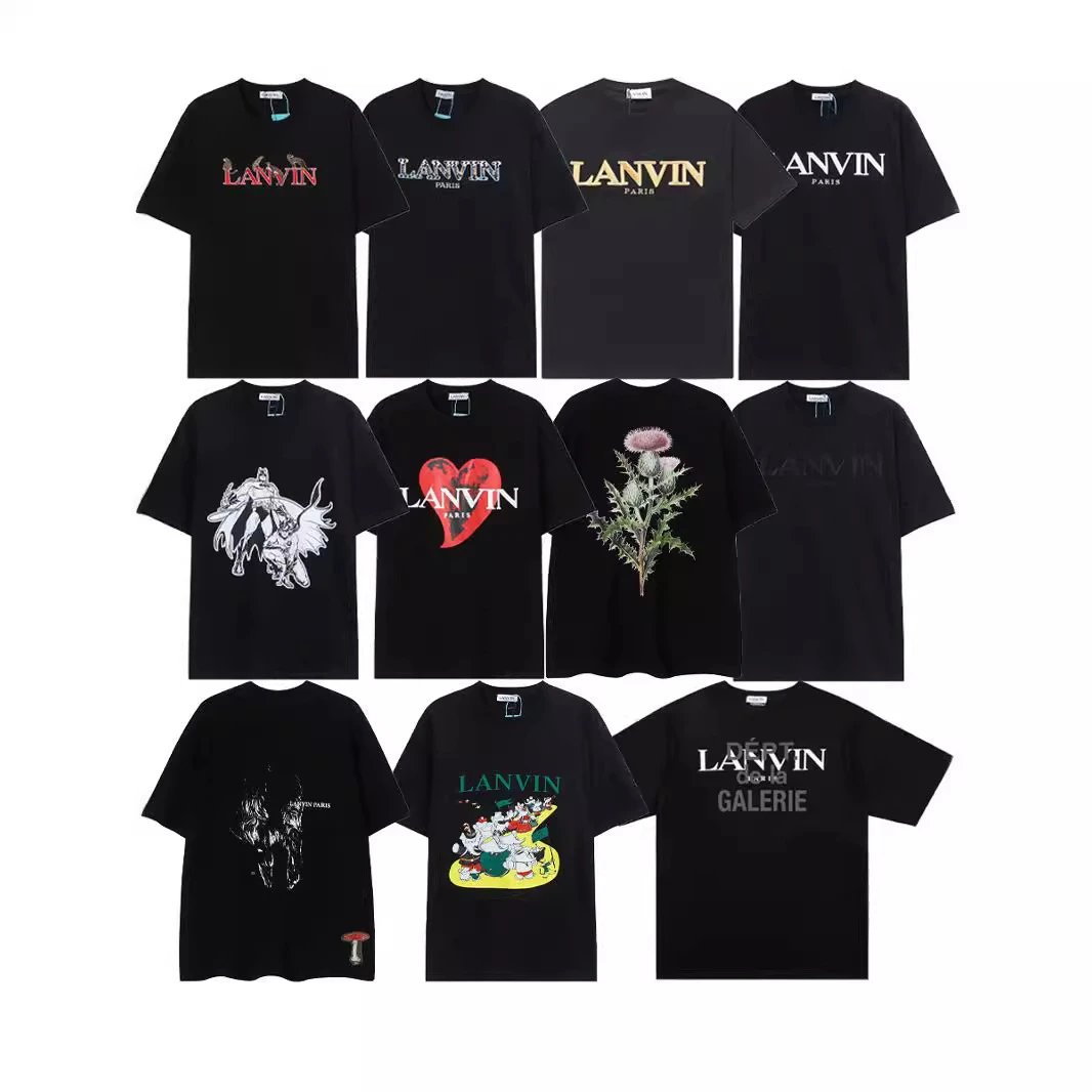 Lanvin Graphic Print Oversized T-Shirt Black