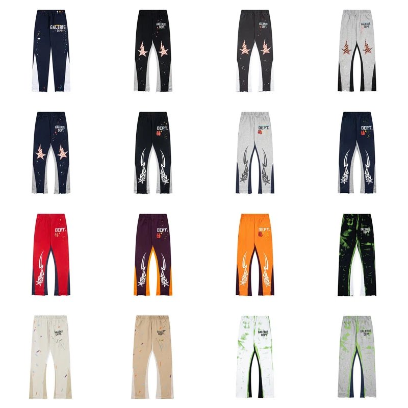 Gallery Dept. Flare Sweatpants Graphic Streetwear Joggers Multicolor