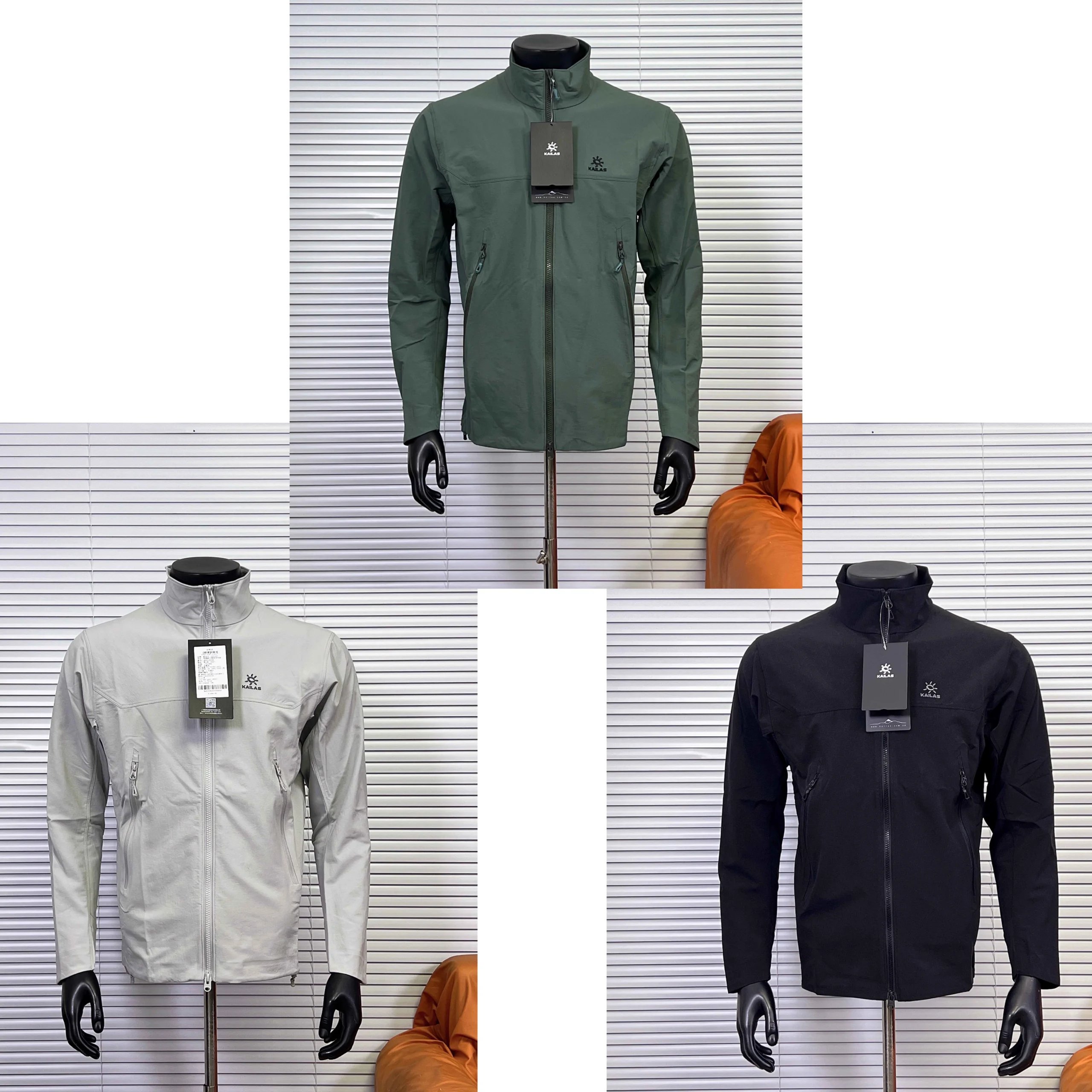 KAILAS Softshell Outdoor Jacket Windproof Green Gray Black