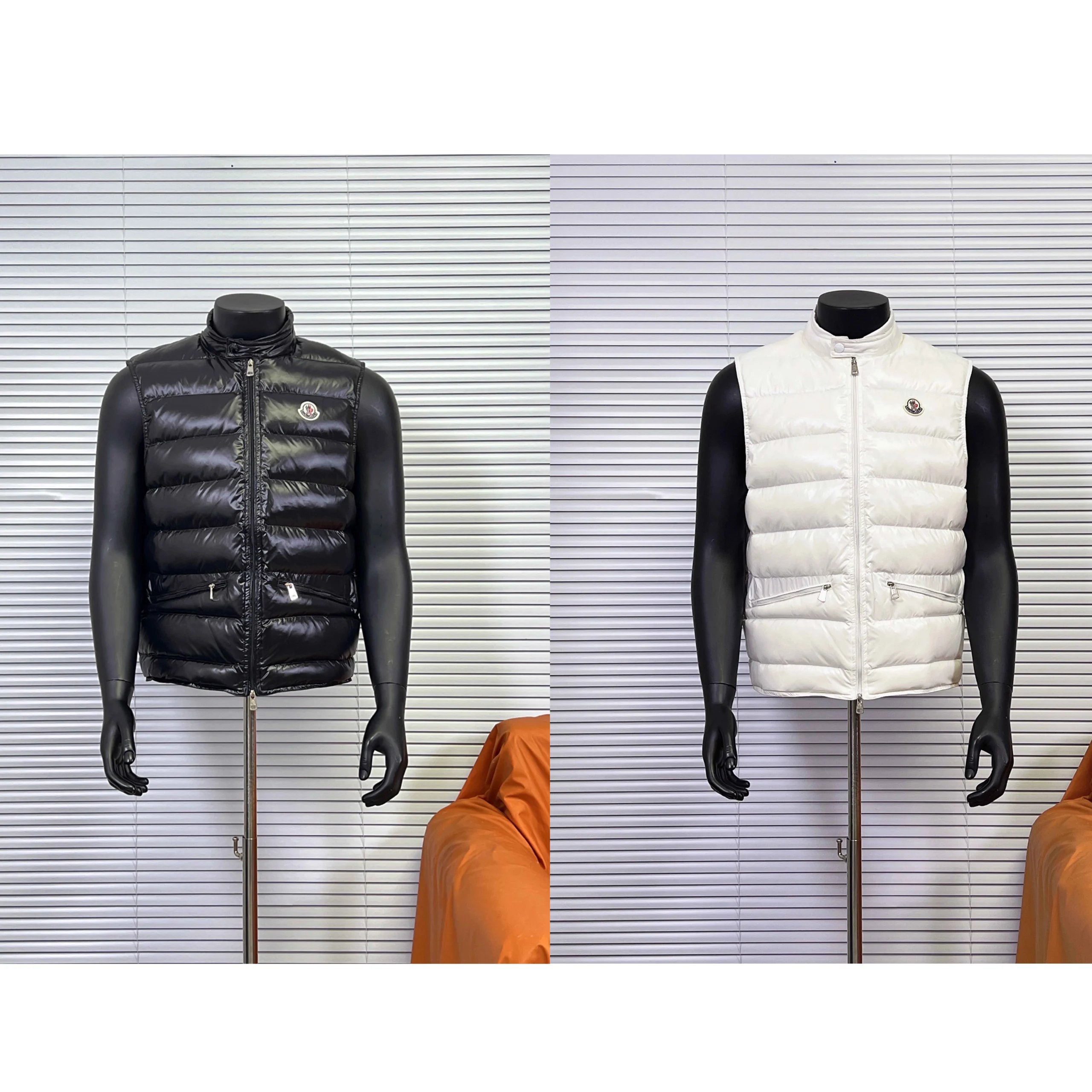 Moncler Gui Puffer Gilet Vest Black and White