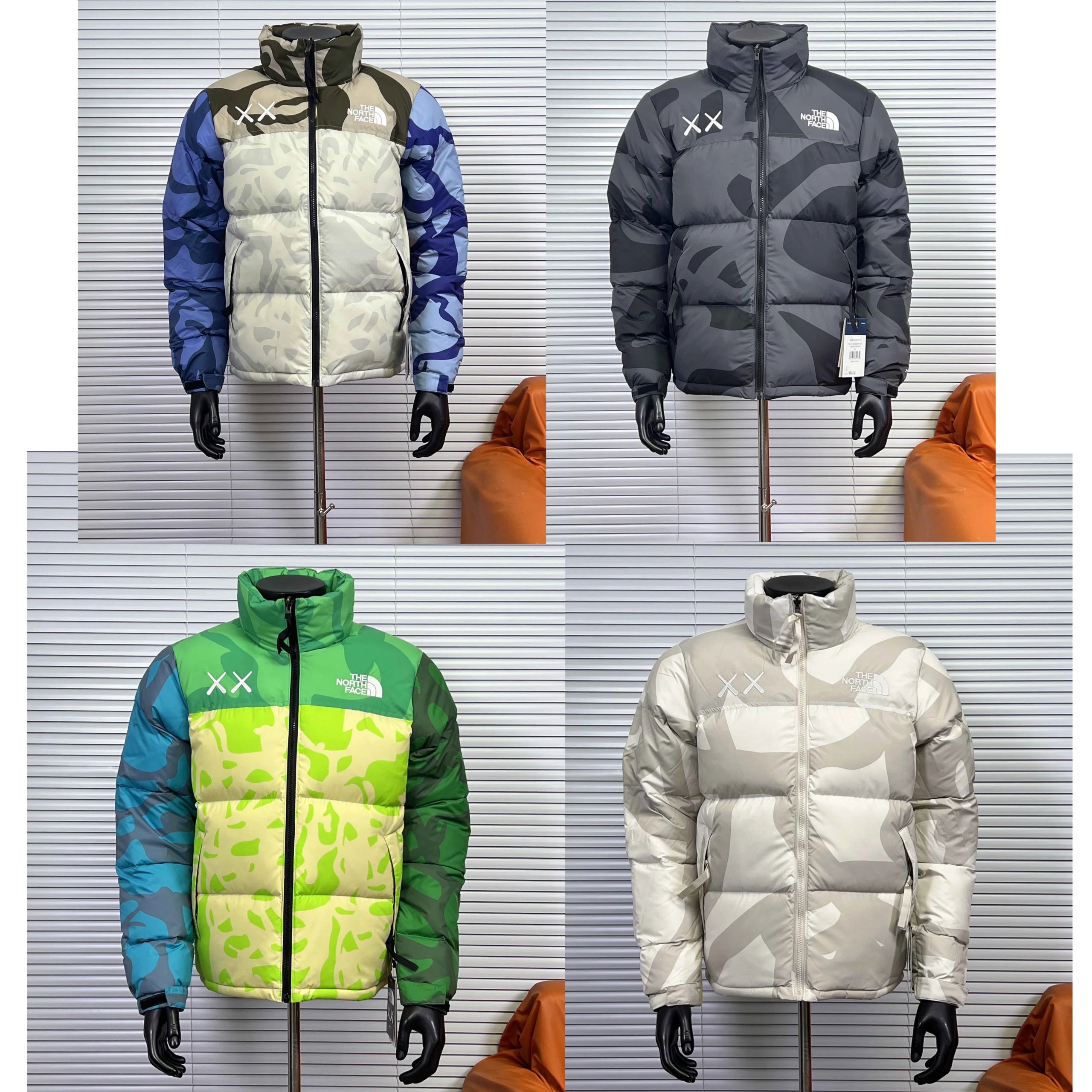 The North Face TNF XX KAWS Retro Nuptse Camo Puffer Jacket Multicolor