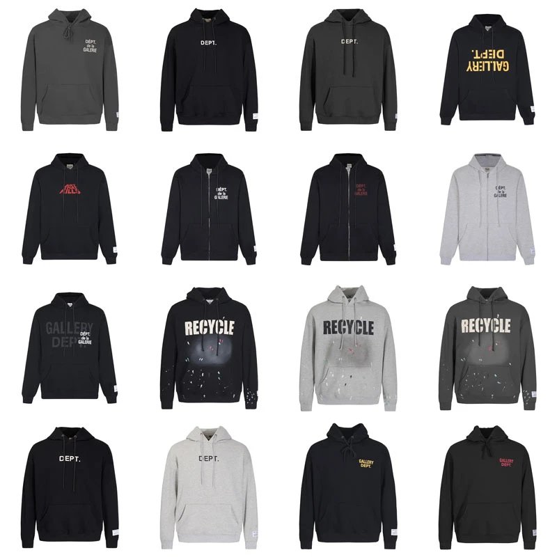 Gallery Dept. Graphic Print Streetwear Hoodie Multicolor