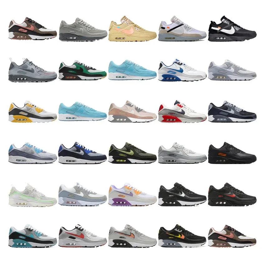 Nike Air Max 90 Classic Running Sneakers Multicolor
