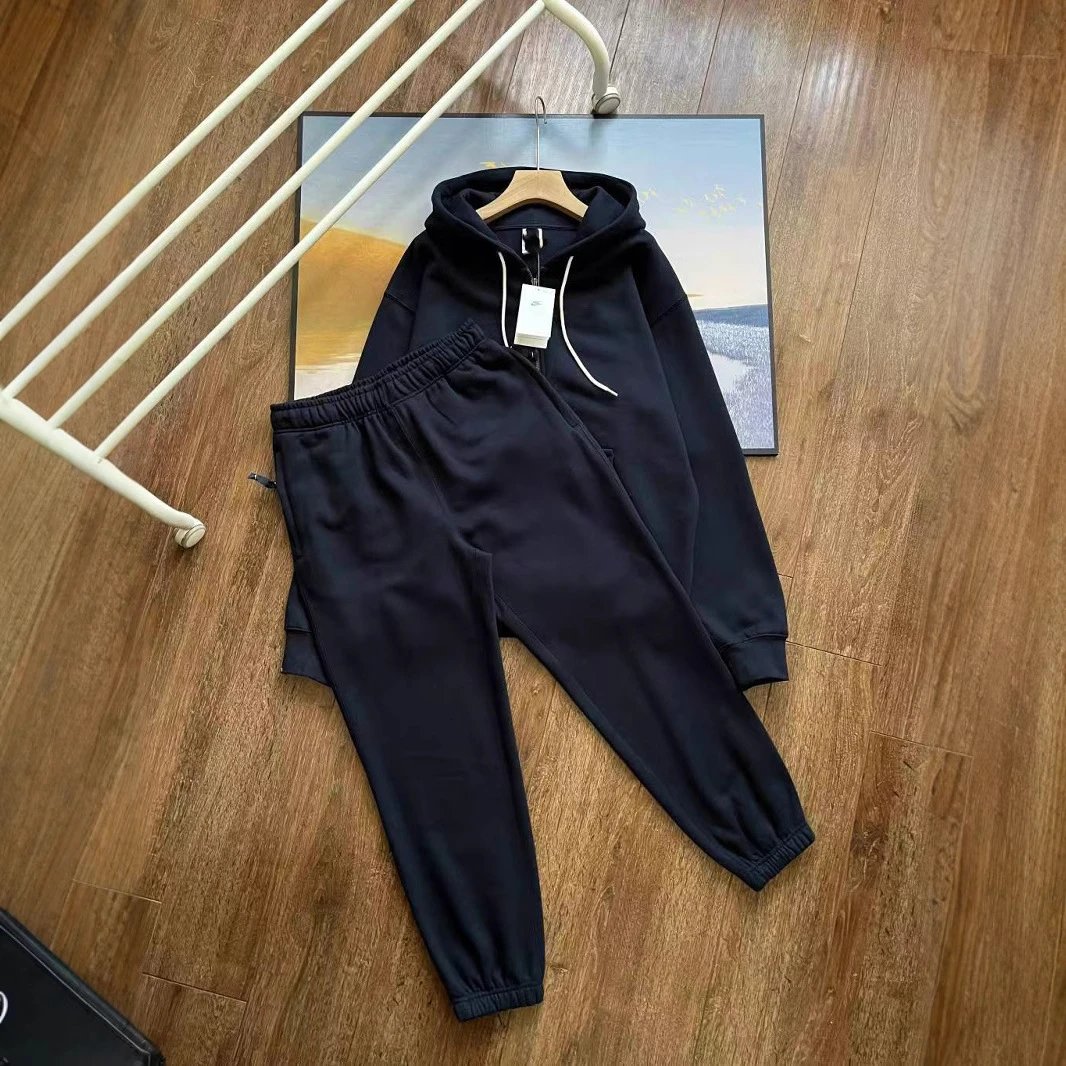 Nike Tech Fleece casual Tracksuit Set Black