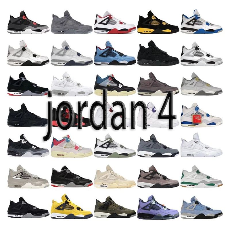 Jordan 4 Retro Iconic Basketball Sneakers Multicolor
