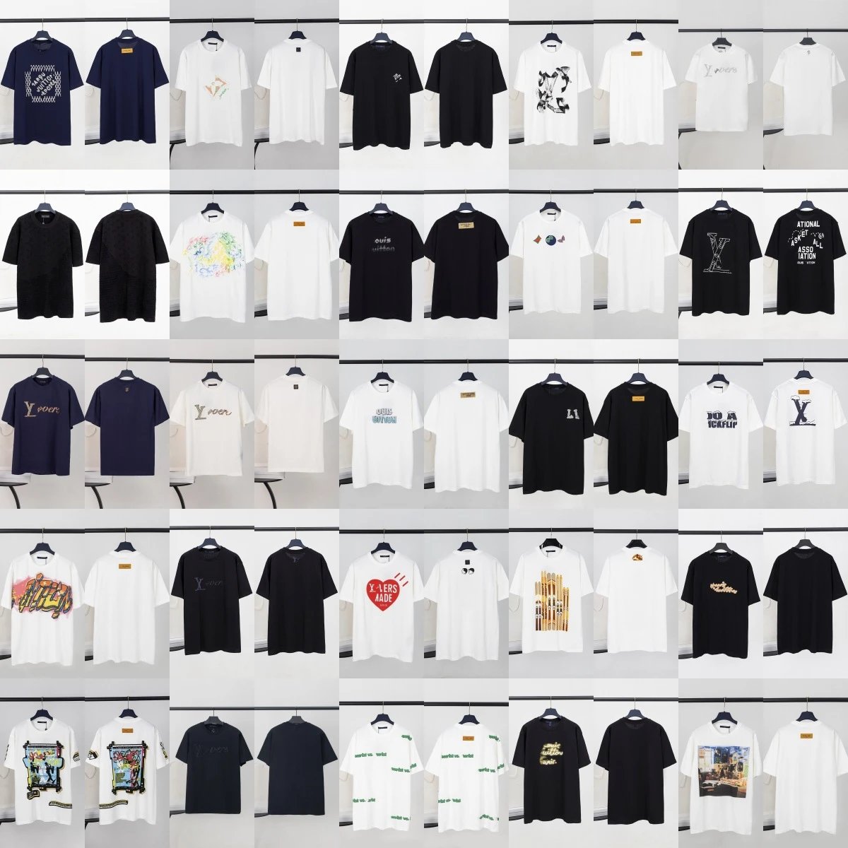 Louis Vuitton LV Graphic Cotton T-Shirt Collection Casual