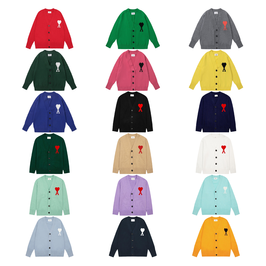 Ami Paris Ami Ami de Coeur Knit Cardigan Multicolor