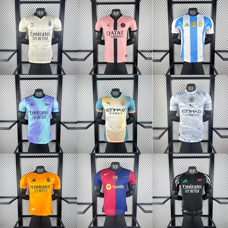 Design Assorted Football Jerseys Retro Soccer Training Kit Multicolor