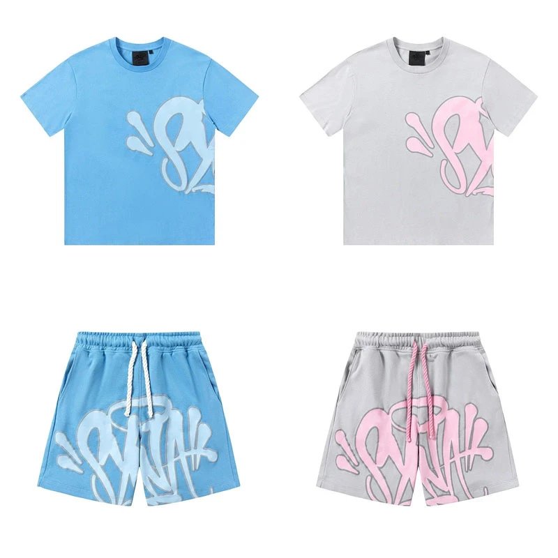 Syna World Syna Graffiti Print Matching Set Blue and Gray