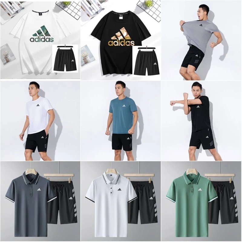 Adidas Sportswear Matching Set Casual T-Shirt and Shorts Multicolor