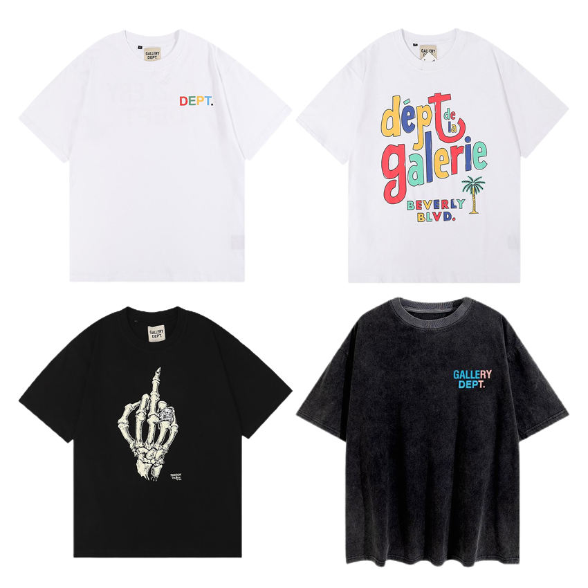 Gallery Dept. Graphic Print Oversized Tee White and Black