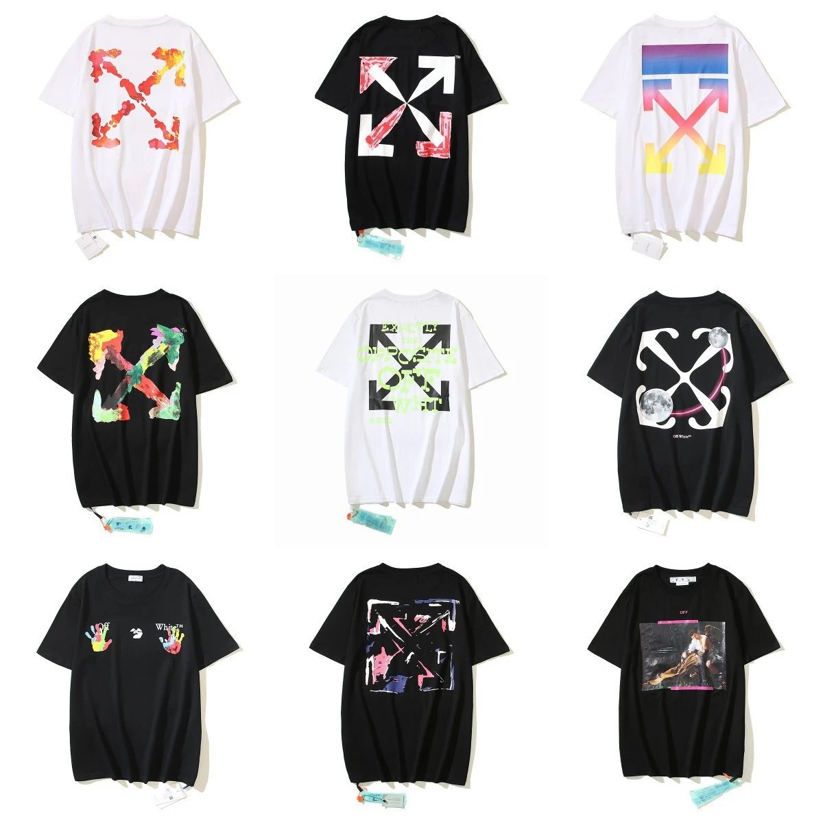 Off-White Arrows Graphic Cotton T-Shirt Multicolor
