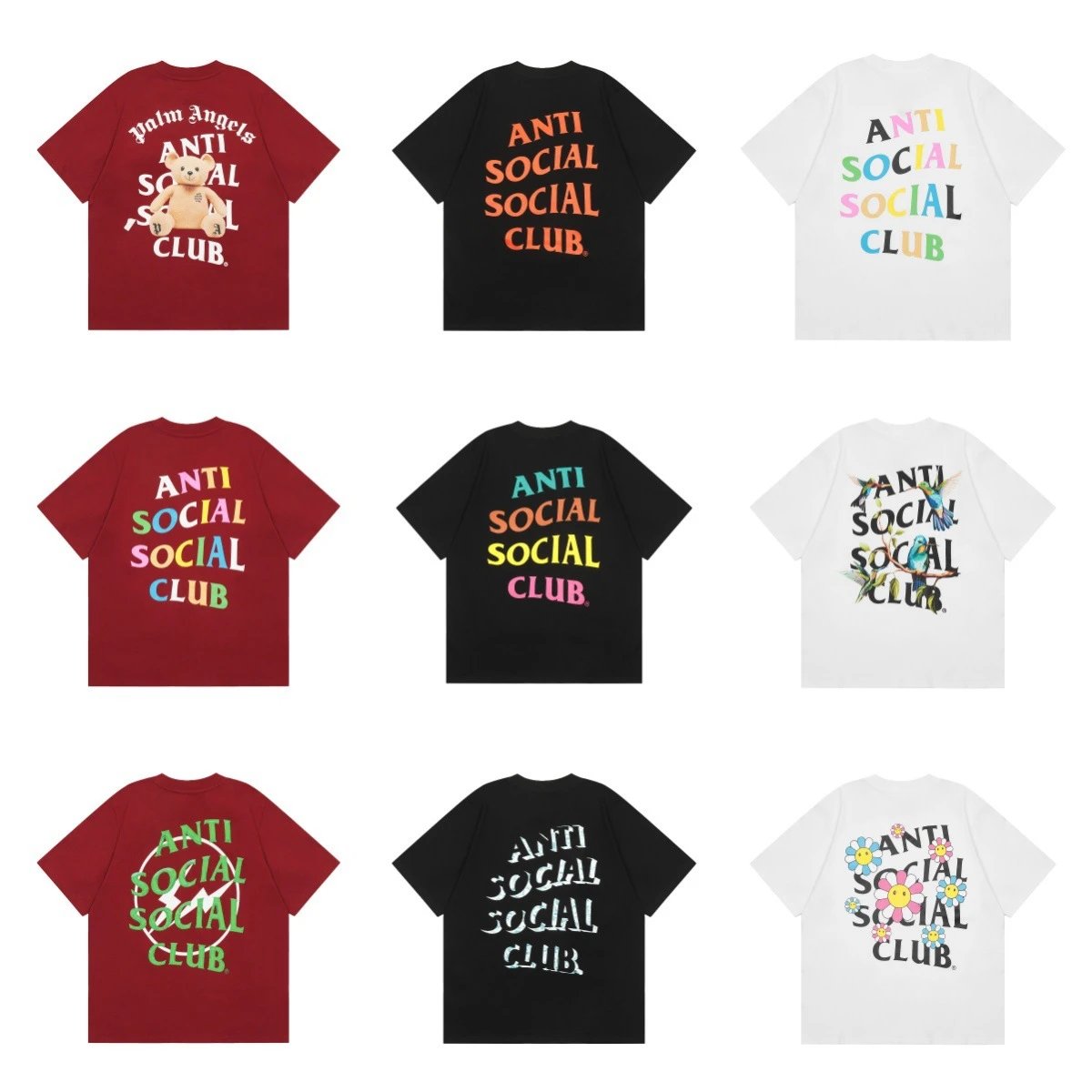 Anti Social Social Club ASSC Graphic Print Oversized Tee Multicolor
