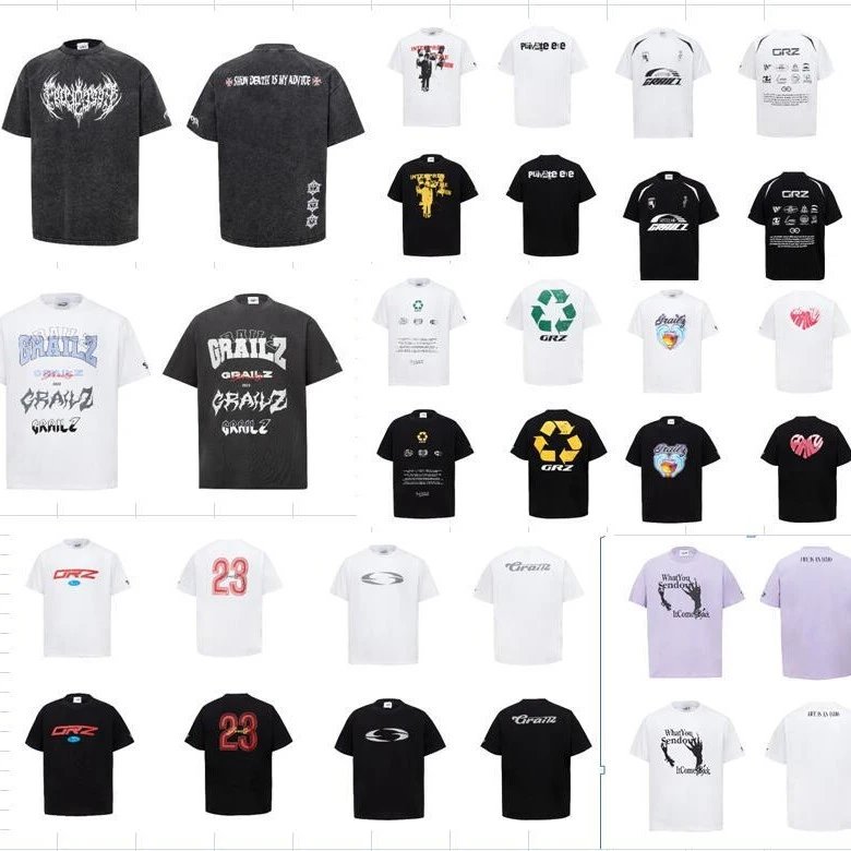 Grailz Graphic Print Oversized Tee Multicolor