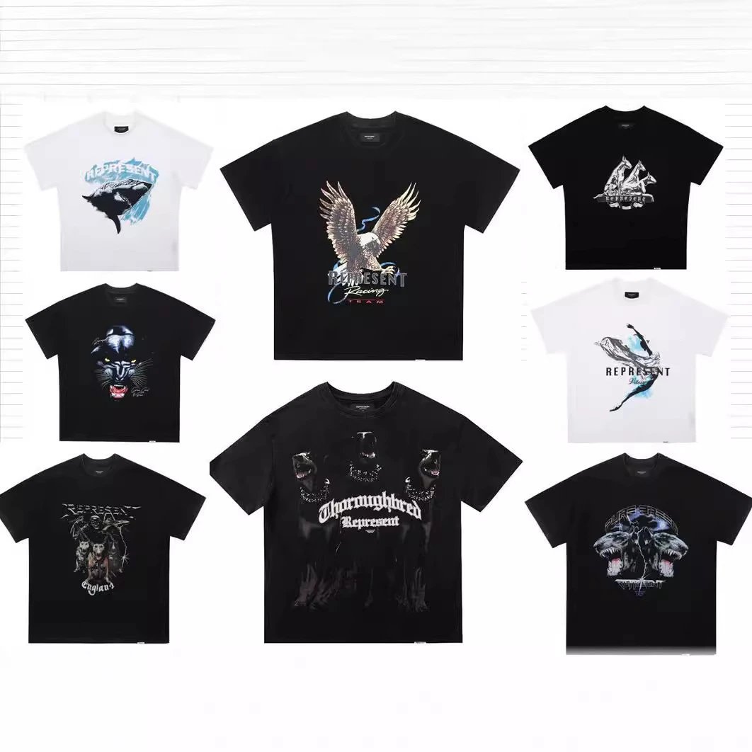 Represent Graphic Print Oversized Tee Multicolor