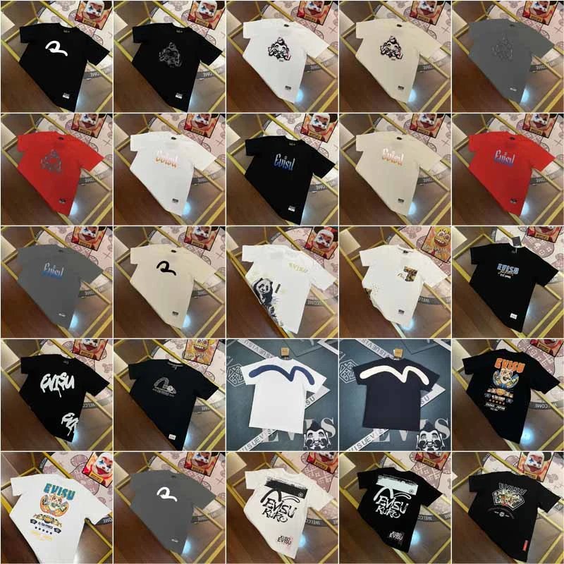 Evisu Graphic Print Casual T-Shirt Multicolor
