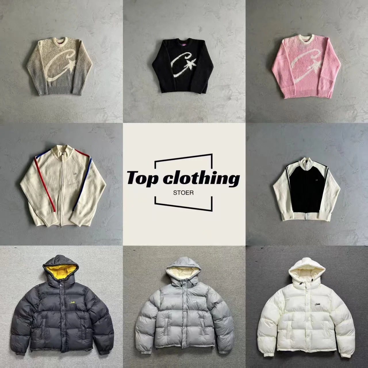 Corteiz CRTZ C Star Knitwear and Puffer Jackets Streetwear Collection Multicolor