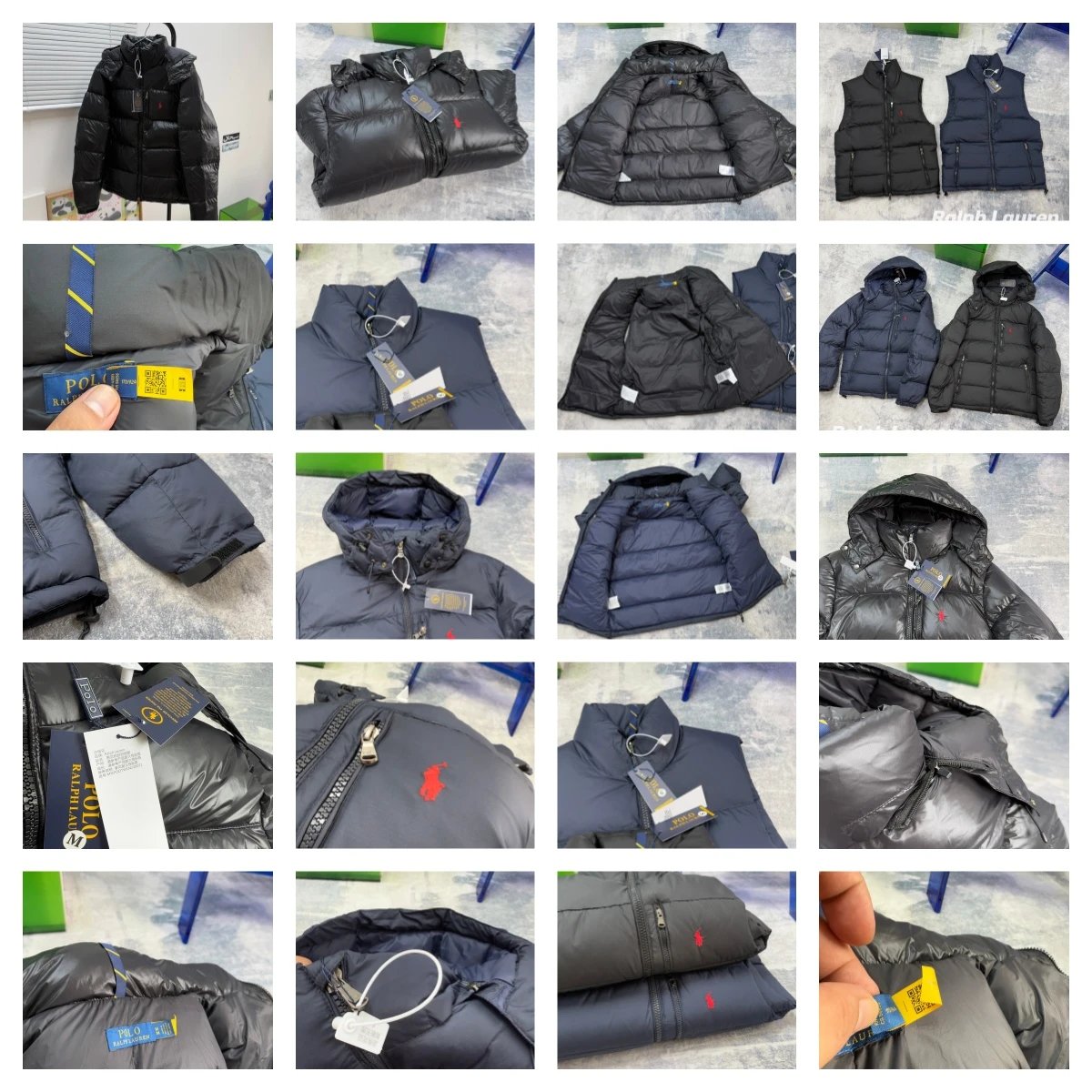 Polo Ralph Lauren PRL Puffer Jacket Warm Winter Down Jacket Black