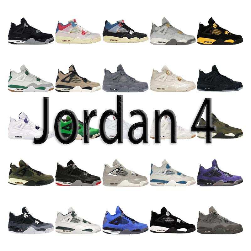 Jordan 4 Retro Iconic Basketball Sneakers Multicolor