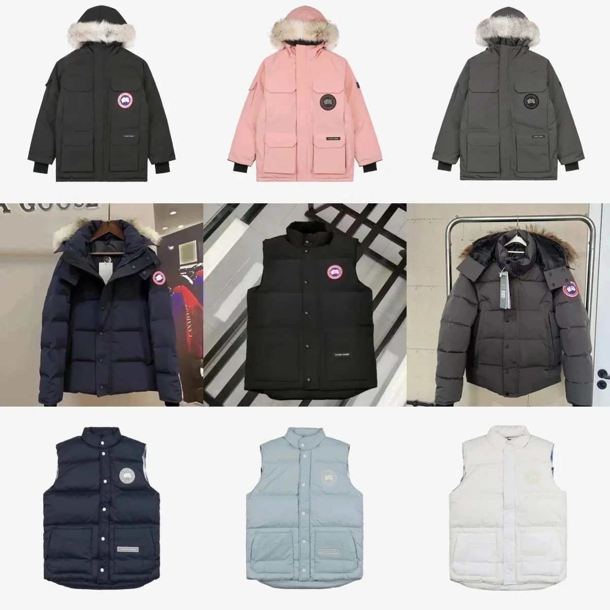 Canada Goose Expedition and Freestyle Puffer Jacket and Vest Collection Multicolor