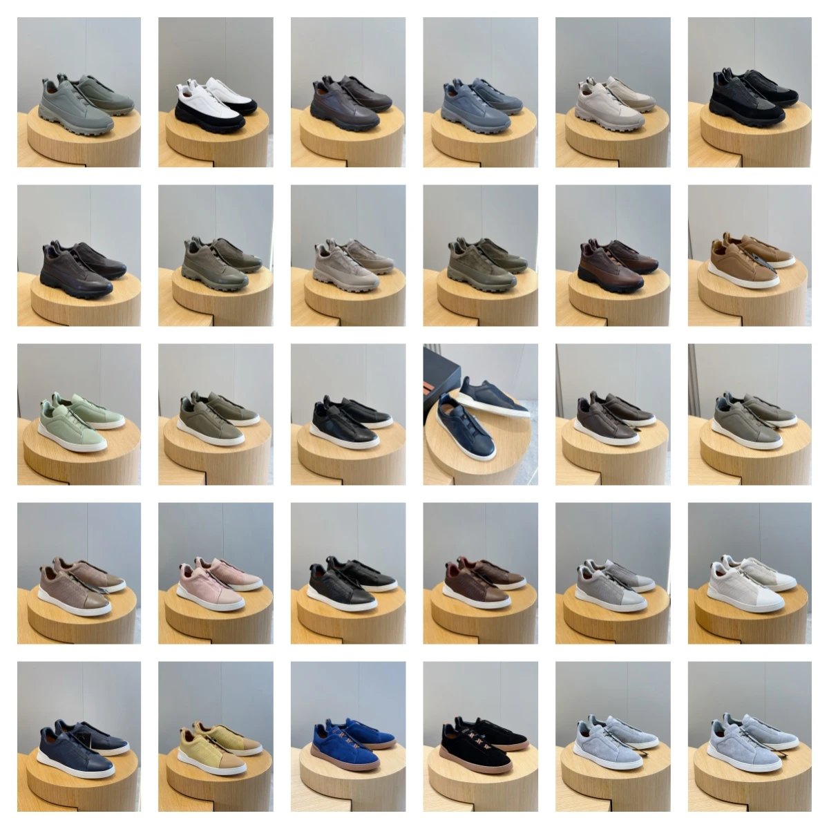 Loro Piana Open Walk casual suede sneakers Multicolor
