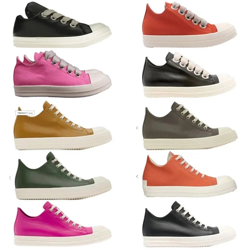 Rick Owens DRKSHDW Low Top Sneakers Chunky Lace-Up Shoes Multicolor