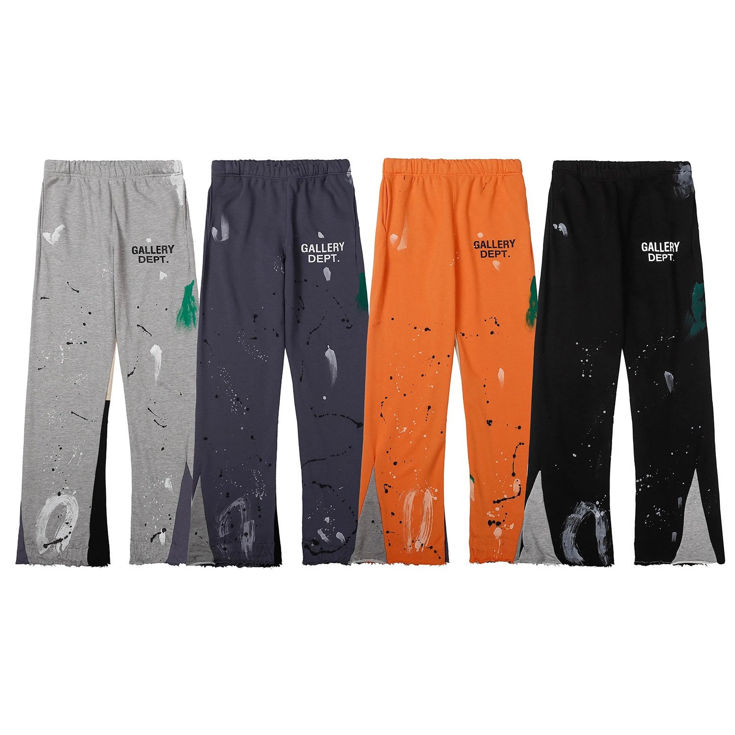 Gallery Dept. Paint Splatter Distressed Sweatpants Multicolor