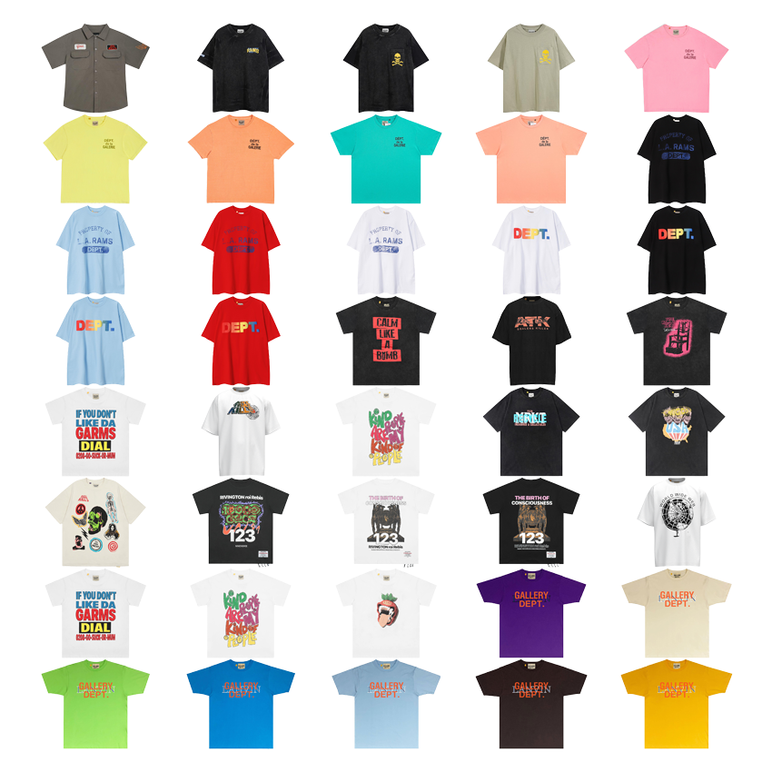 Gallery Dept. Graphic Streetwear T-Shirt Collection Multicolor