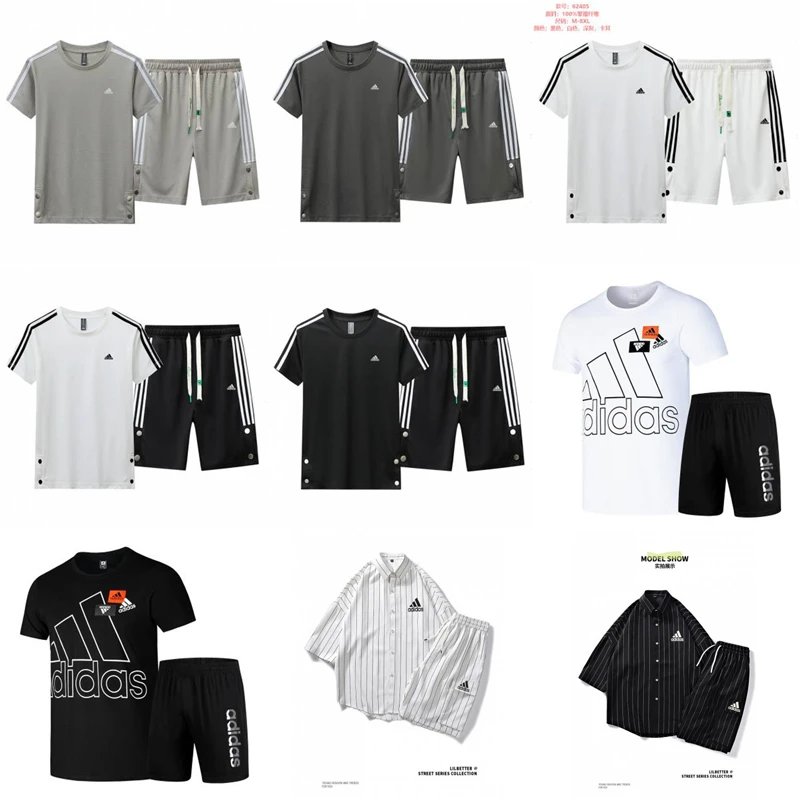 Adidas Sportswear Matching Set Casual T-Shirt and Shorts Multicolor