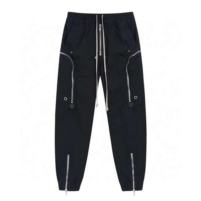 Rick Owens Cargo Joggers Tech Streetwear Pants Black