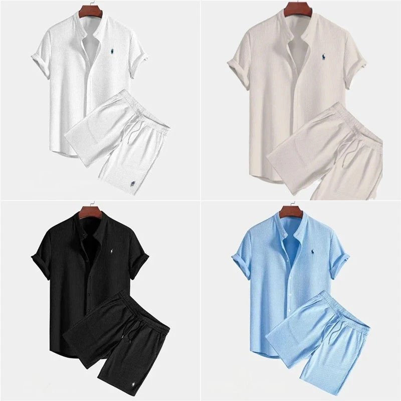 Ralph Lauren Casual Short Sleeve Shirt and Shorts Set Multicolor