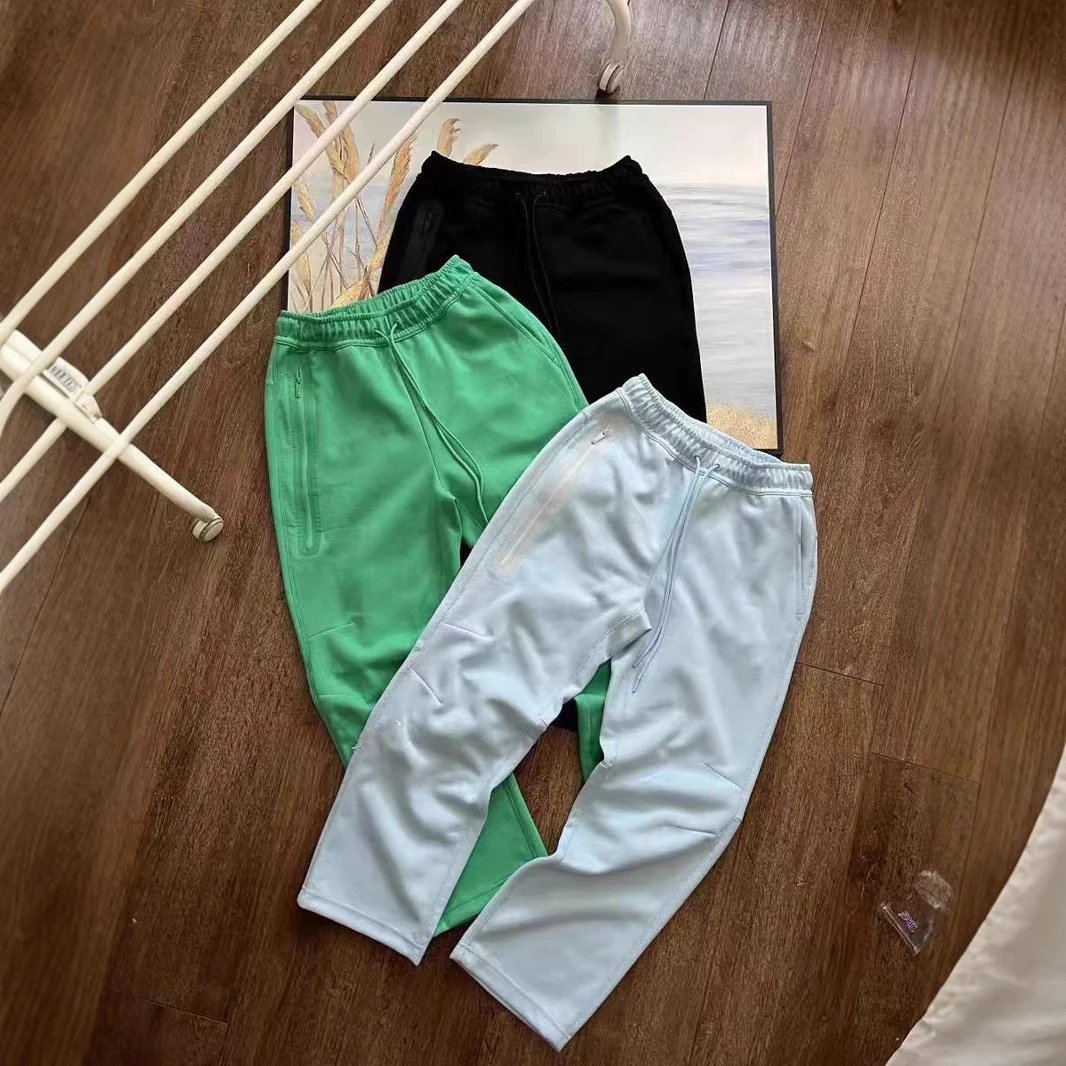 Design Zipper Pocket Casual Sweatpants Multicolor