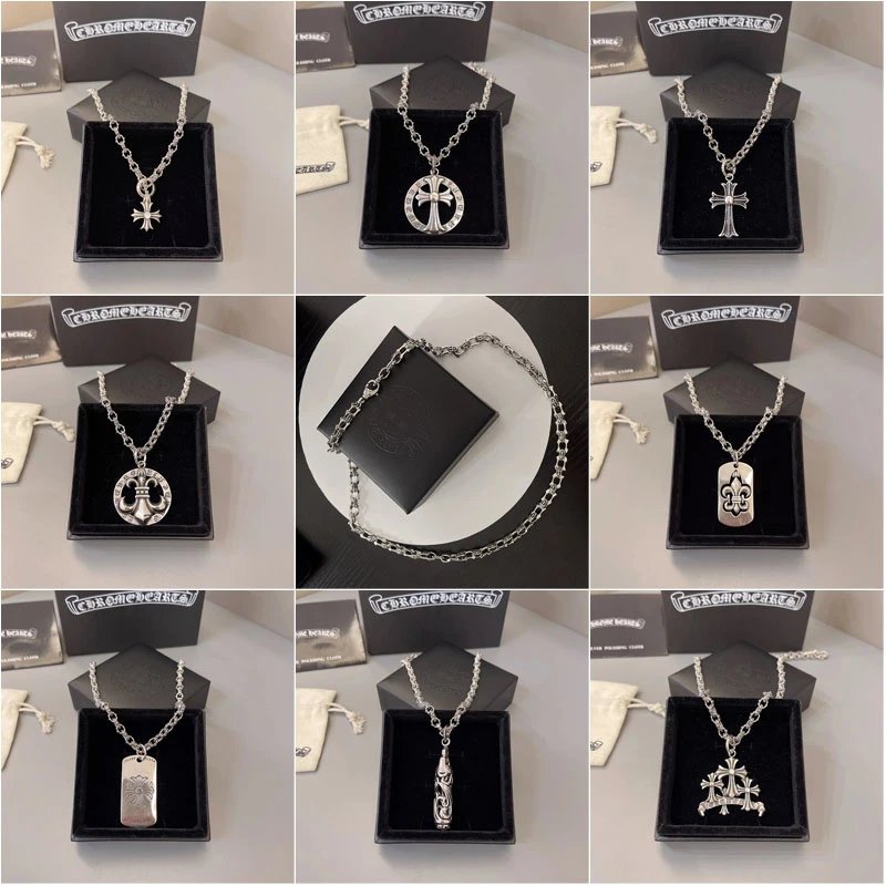 Chrome Hearts Silver Pendant Necklace Collection Vintage Jewelry Silver