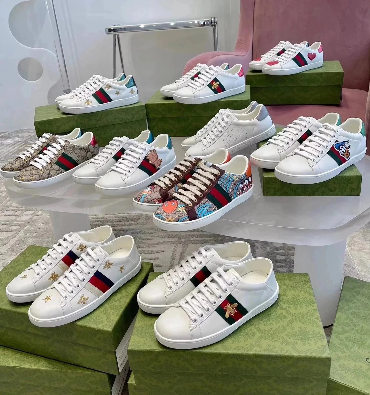 Gucci Ace Low Top Sneakers White