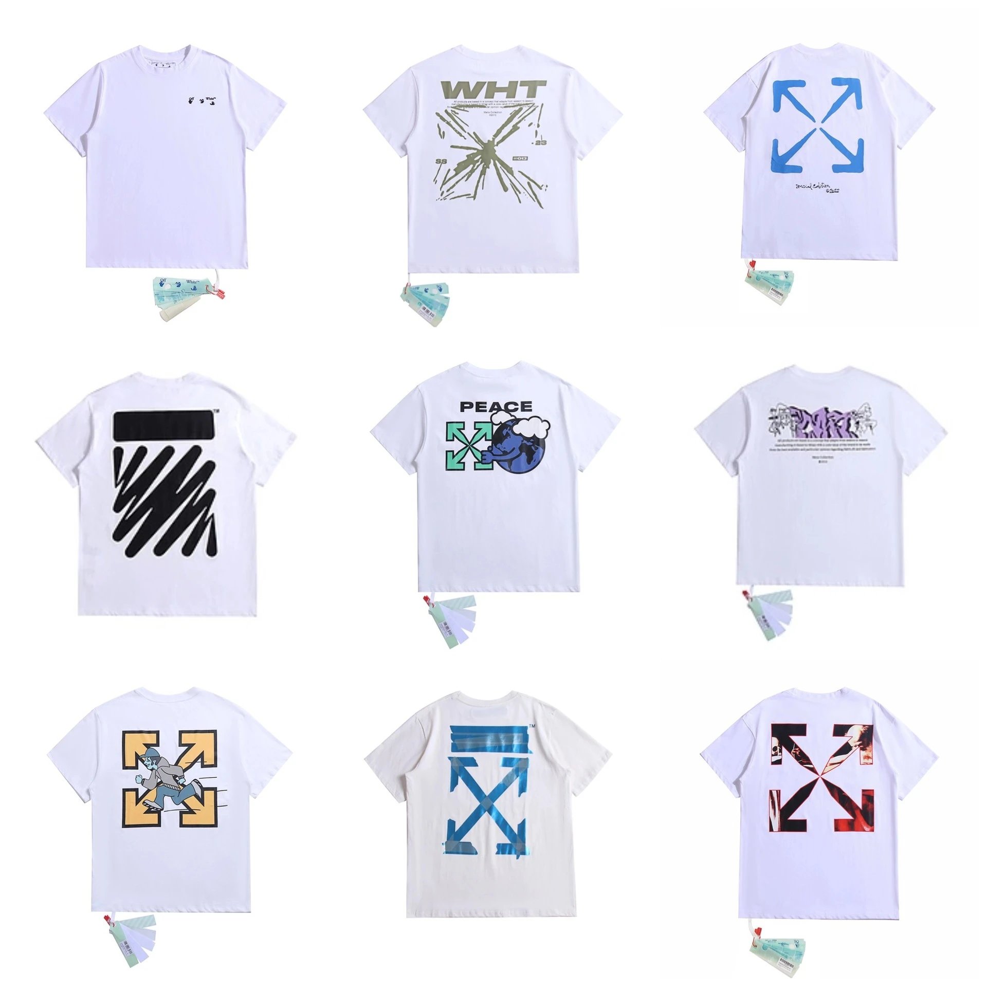 Off-White Graphic Print Oversized Tee White
