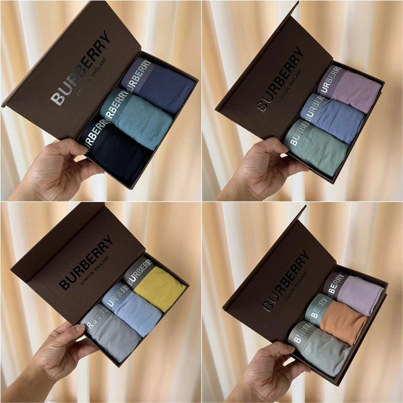 Burberry Boxer Briefs Comfortable Cotton Underwear Set Multicolor