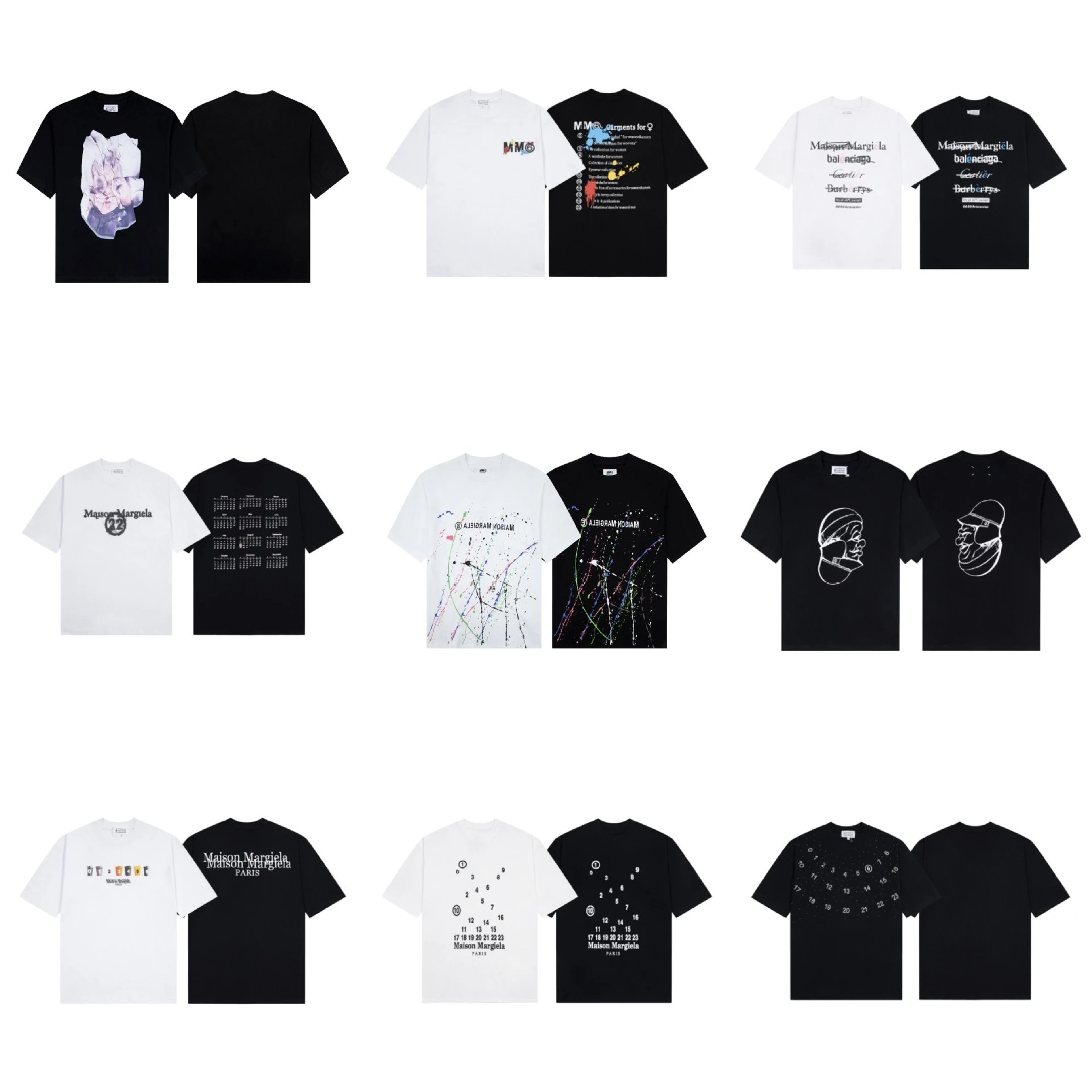 Maison Margiela Graphic Print Oversized Tee Multicolor