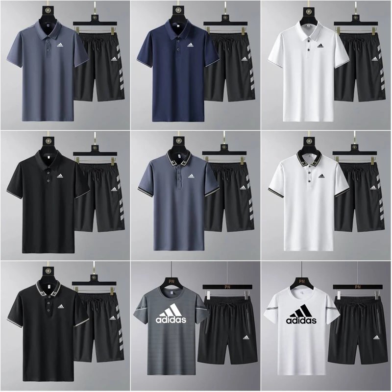 Adidas Sporty Matching Set Polo Shirt and Shorts Multicolor