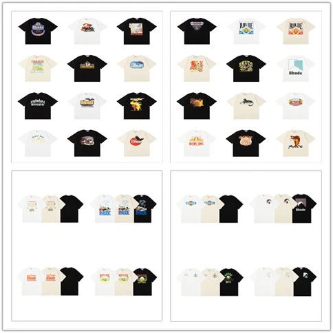 Rhude Graphic Print Oversized Tee Multicolor