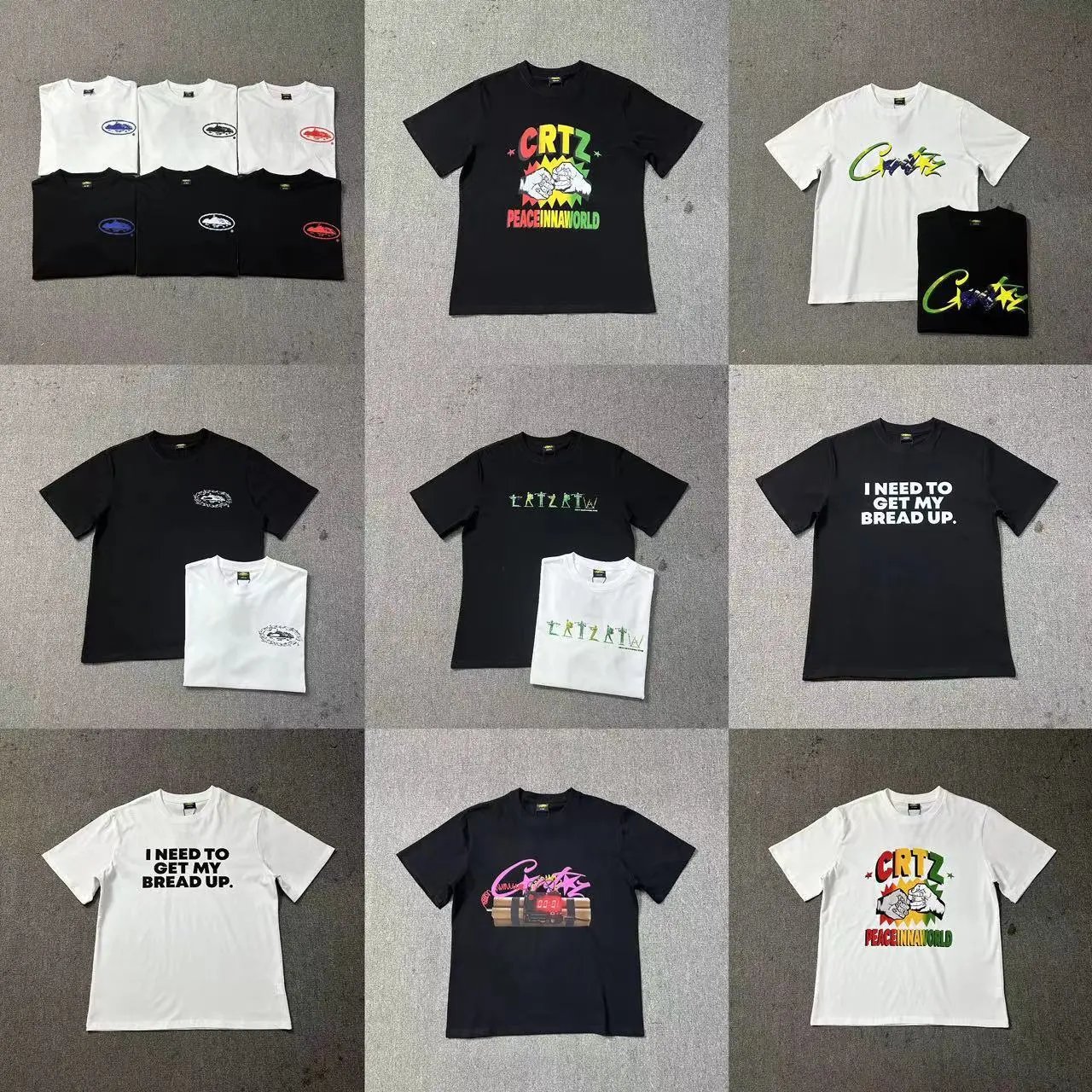Corteiz CRTZ Graphic Print Streetwear T-Shirt Multicolor