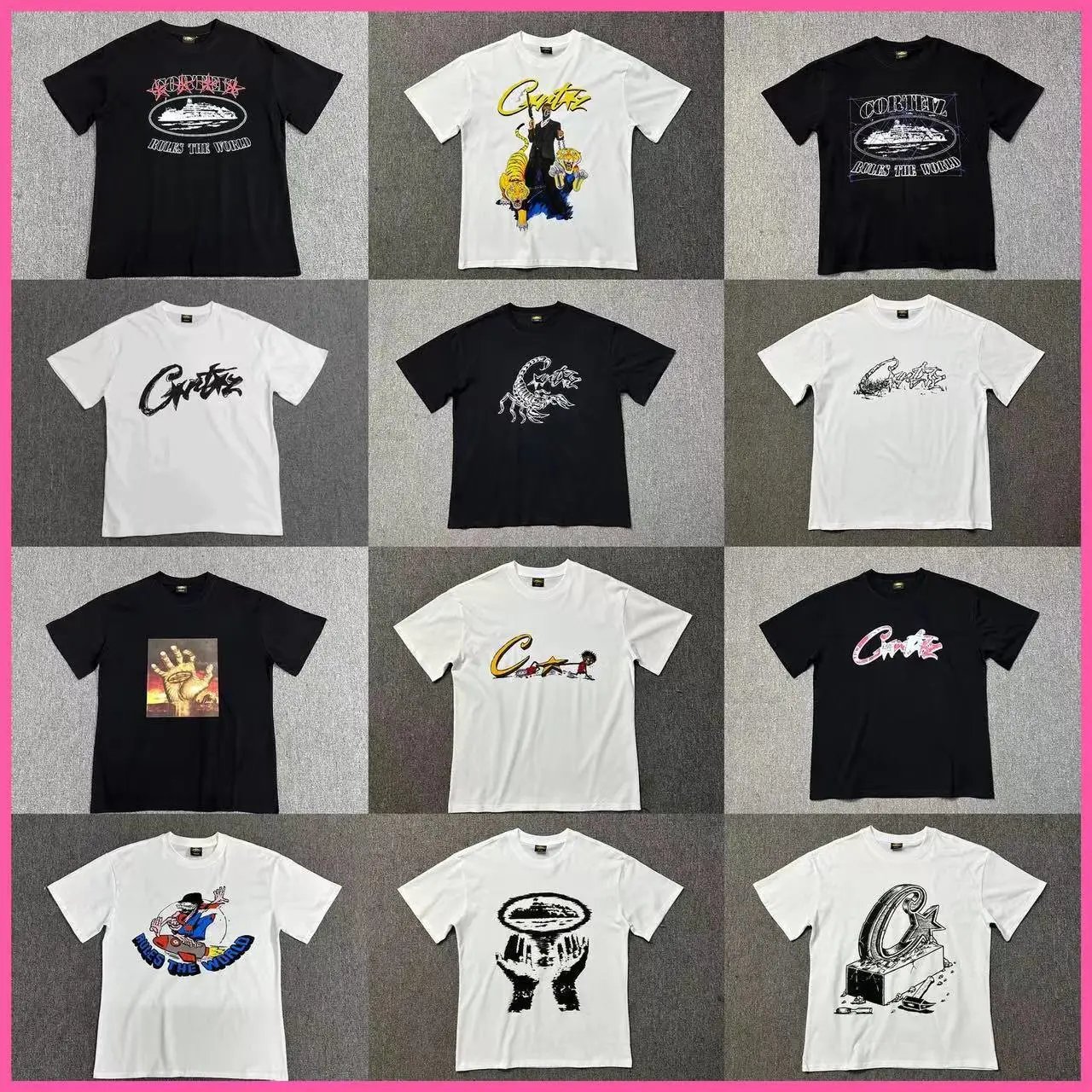 Corteiz Graphic Print Streetwear T-Shirt Multicolor