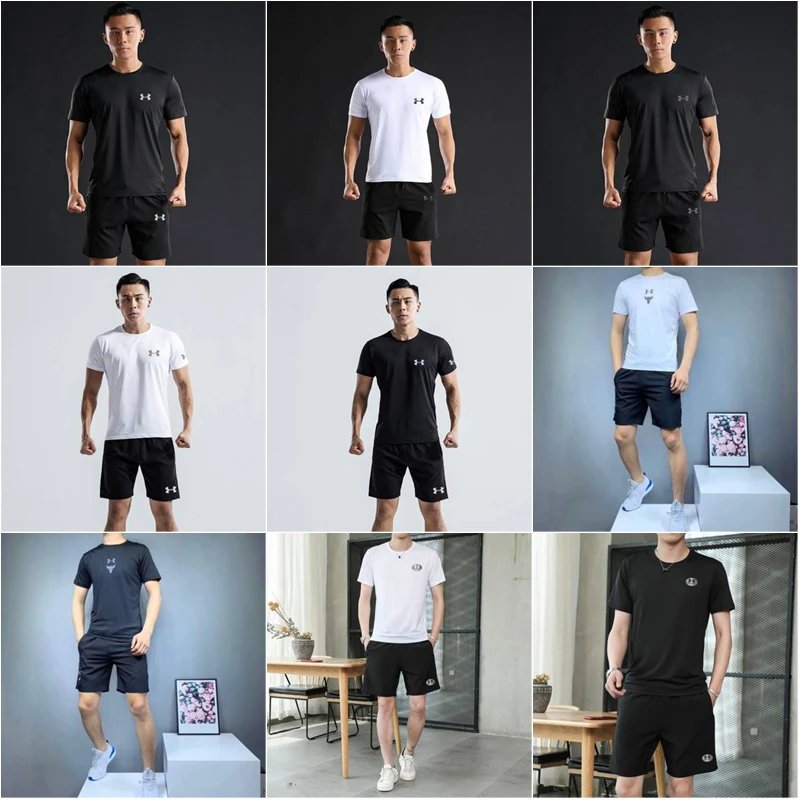 Under Armour UA Athletic Training Matching Set Black and White