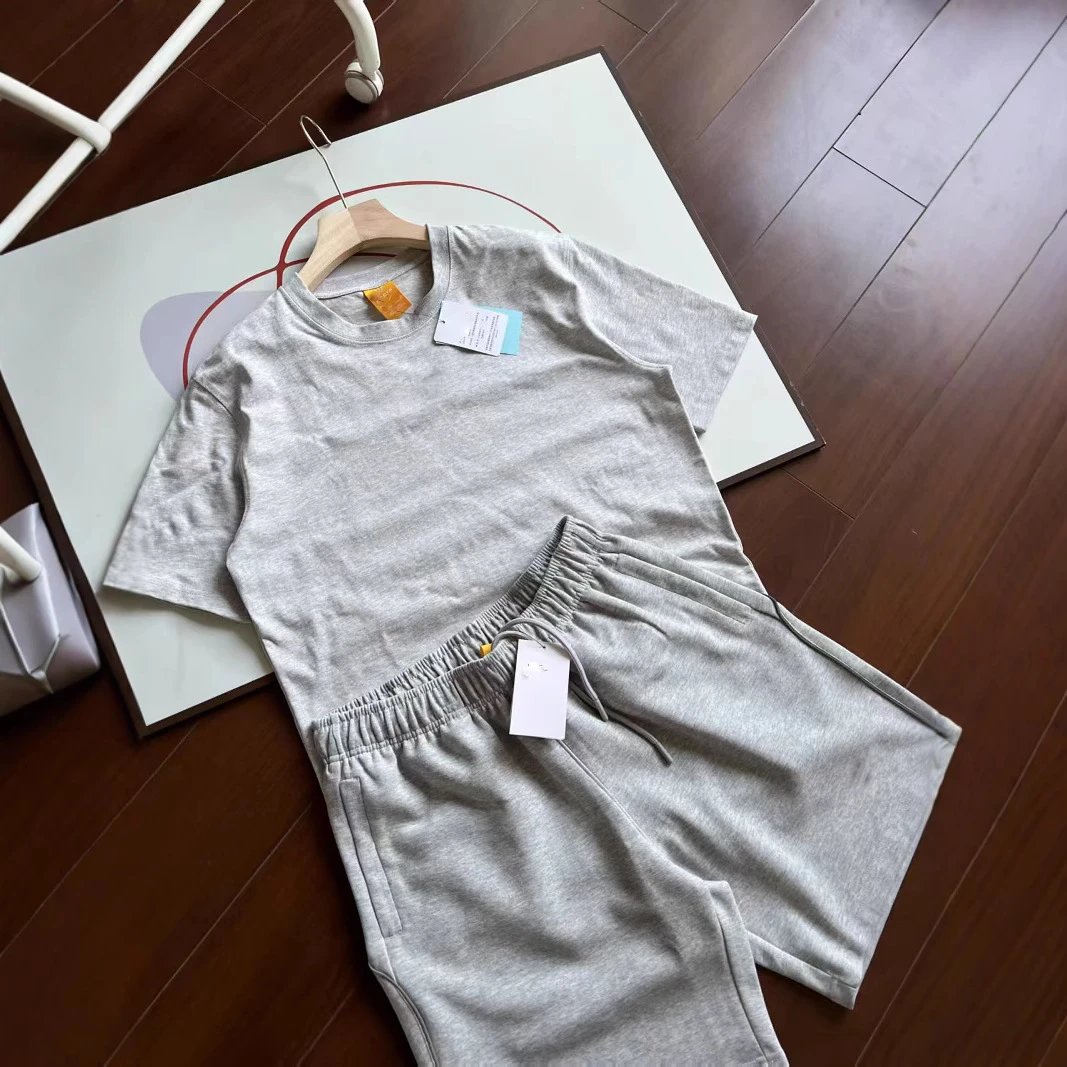 Design Cotton Lounge Set Casual Matching Set Gray